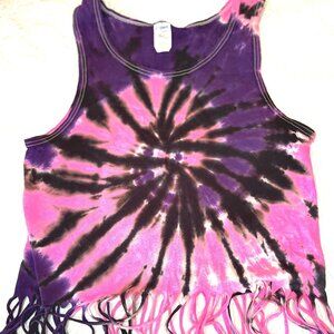 Frilly Festie Tank Tie Dye Hippy Summer Peace Femme